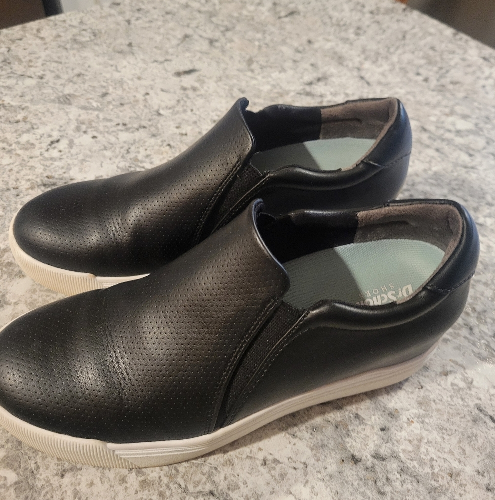 Dr Scholl's Black Wedge Slip-On Sneakers - Picture 3 of 10